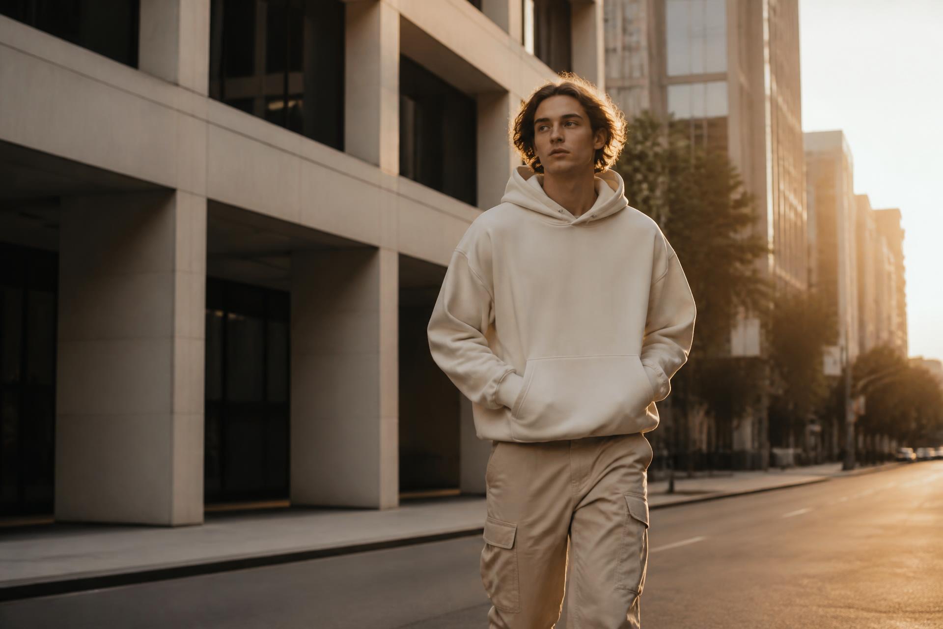 Person wearing SHEIN at golden hour in downtown